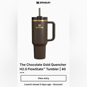 Stanley Cup chocolate gold 40oz